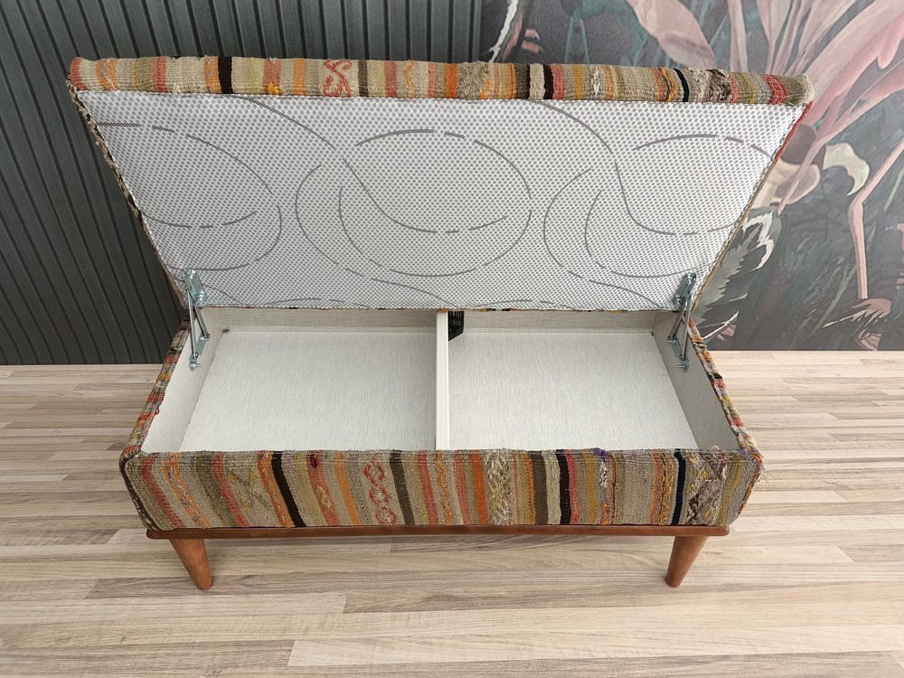 Handmade Ottoman Bench Kilim Storage Entryway Coffee Table Lightweight