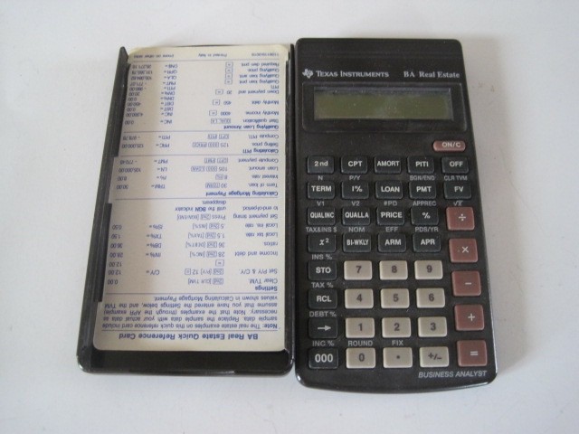 Texas Instruments BA Real Estate Calculator