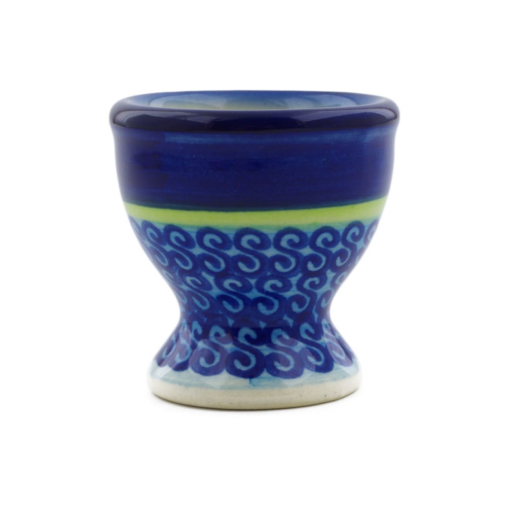 Polish Pottery Egg Holder 2" Midnight Eclipse