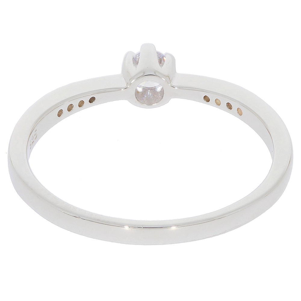 Sterling Silver Semi Mount Ring Setting Round RD 3x3mm Solitaire Minimal