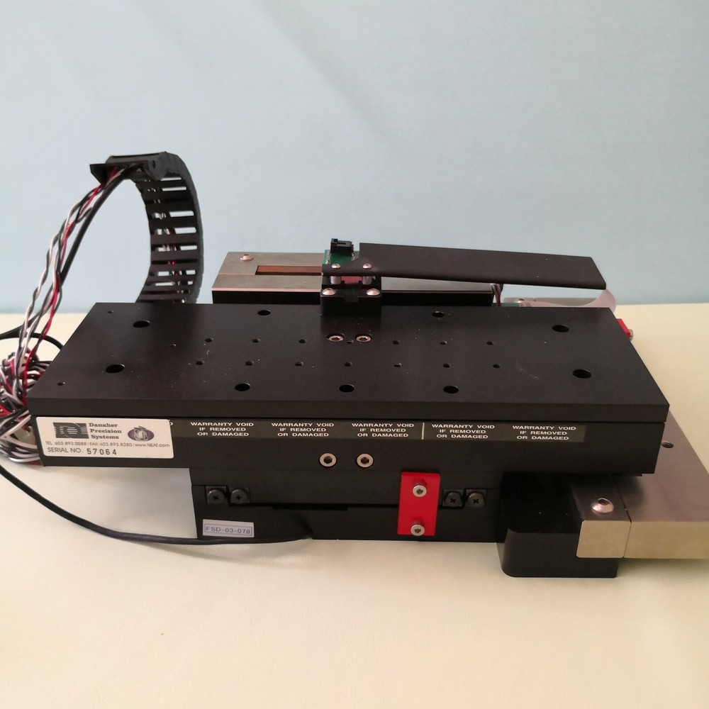 Danaher precision XY stage cross roller voice coil motor Micro-E encoder FTIR