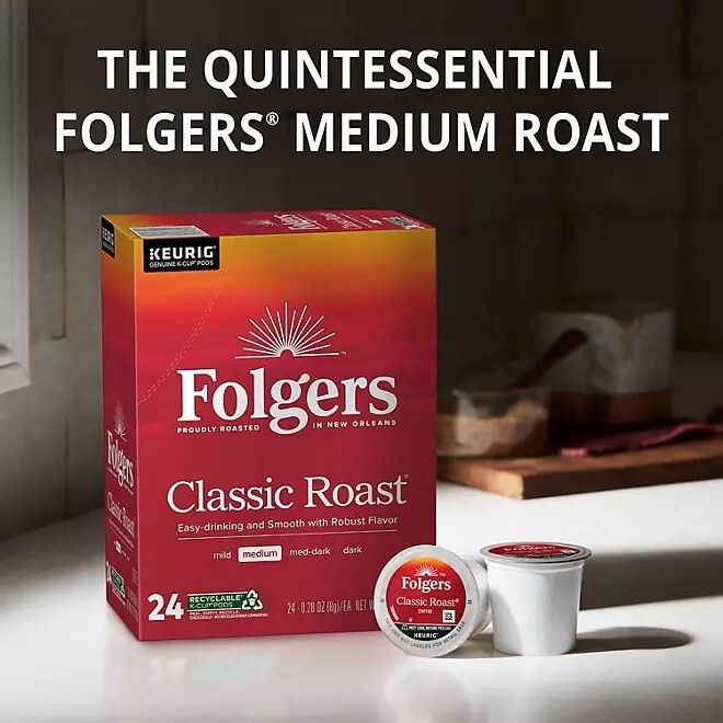 Folgers Classic Medium Roast K-Cup Coffee Pods 100 Count