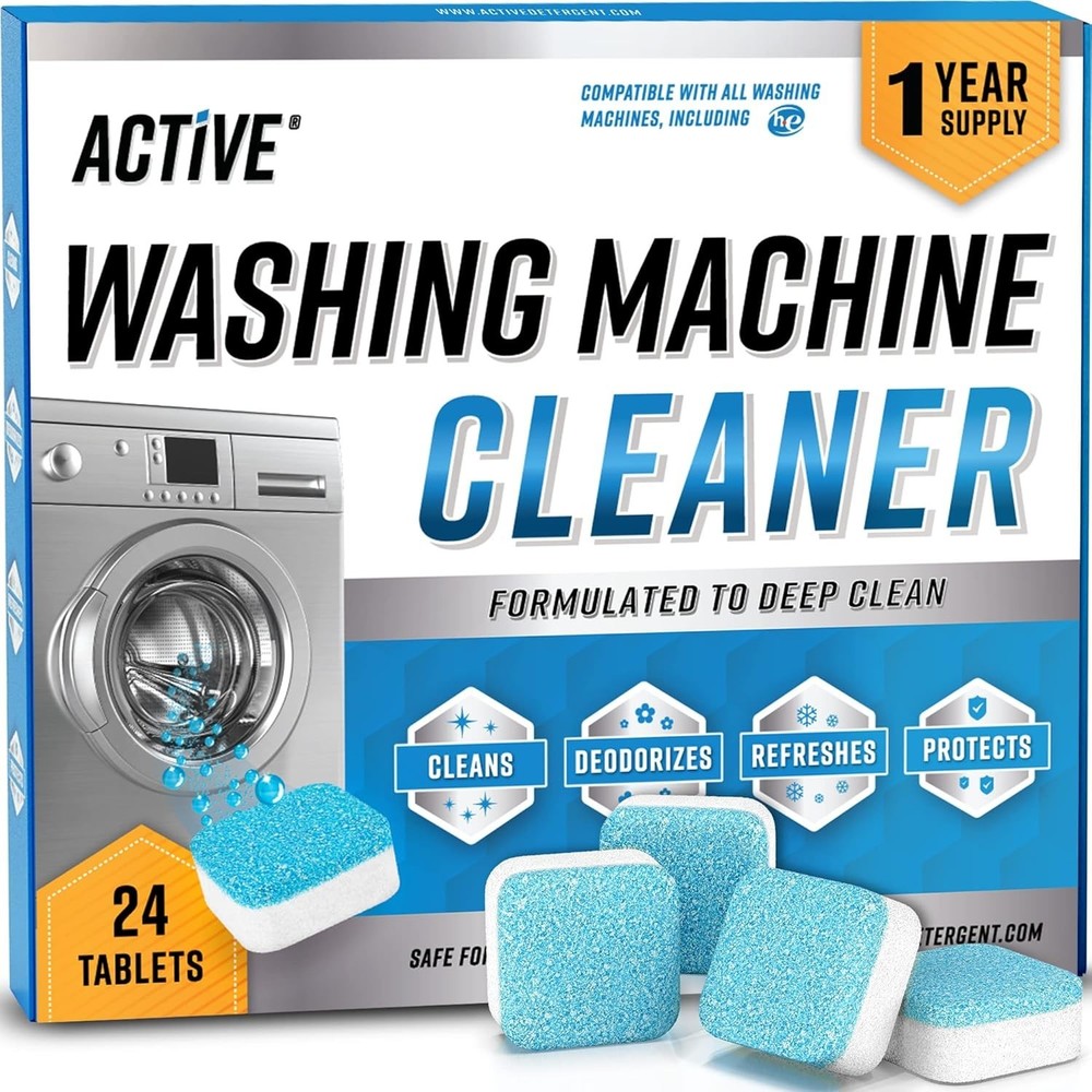Eco-Friendly Washing Machine Cleaner Tablets - 24 Pack for Deep Cleaning
