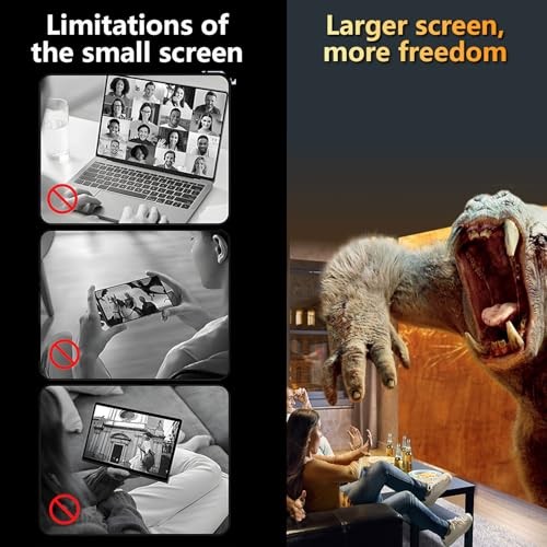 Wireless HDMI Transmitter & Receiver USB-C,Elegant Solid Design, 4K Input Black