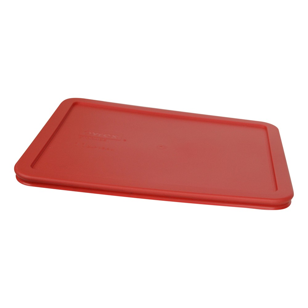 Pyrex 7212-PC Red Rectangle Plastic Food Storage Replacement Lid (4-Pack)