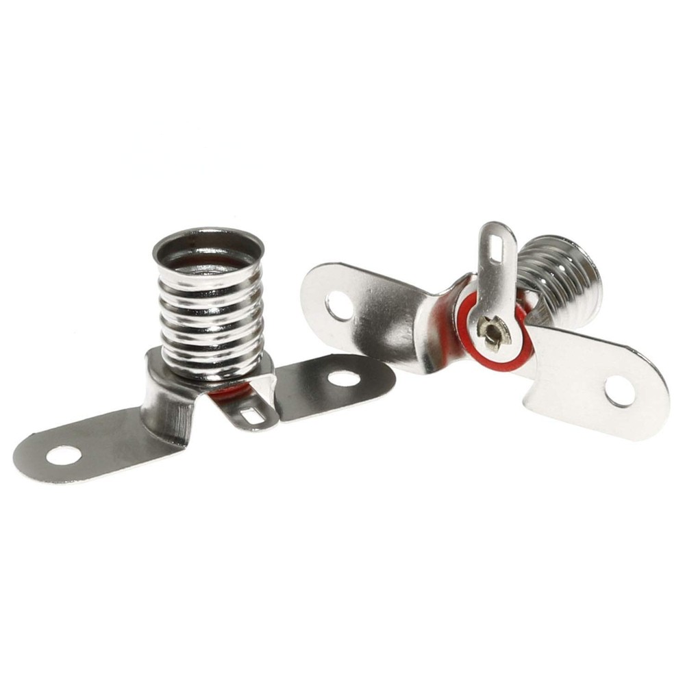 MEETOOT 10PCS E10 Mini LED Bulb Socket Student Physics Experiment Silver