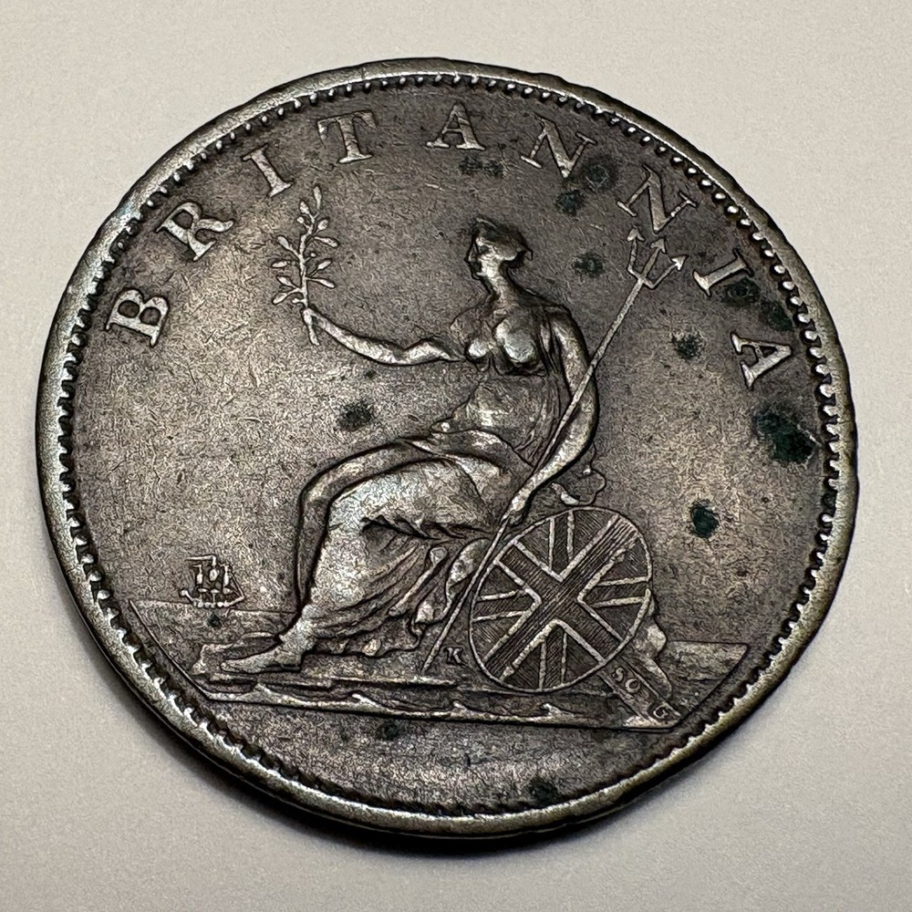 1807 Great Britain Half Penny Coin