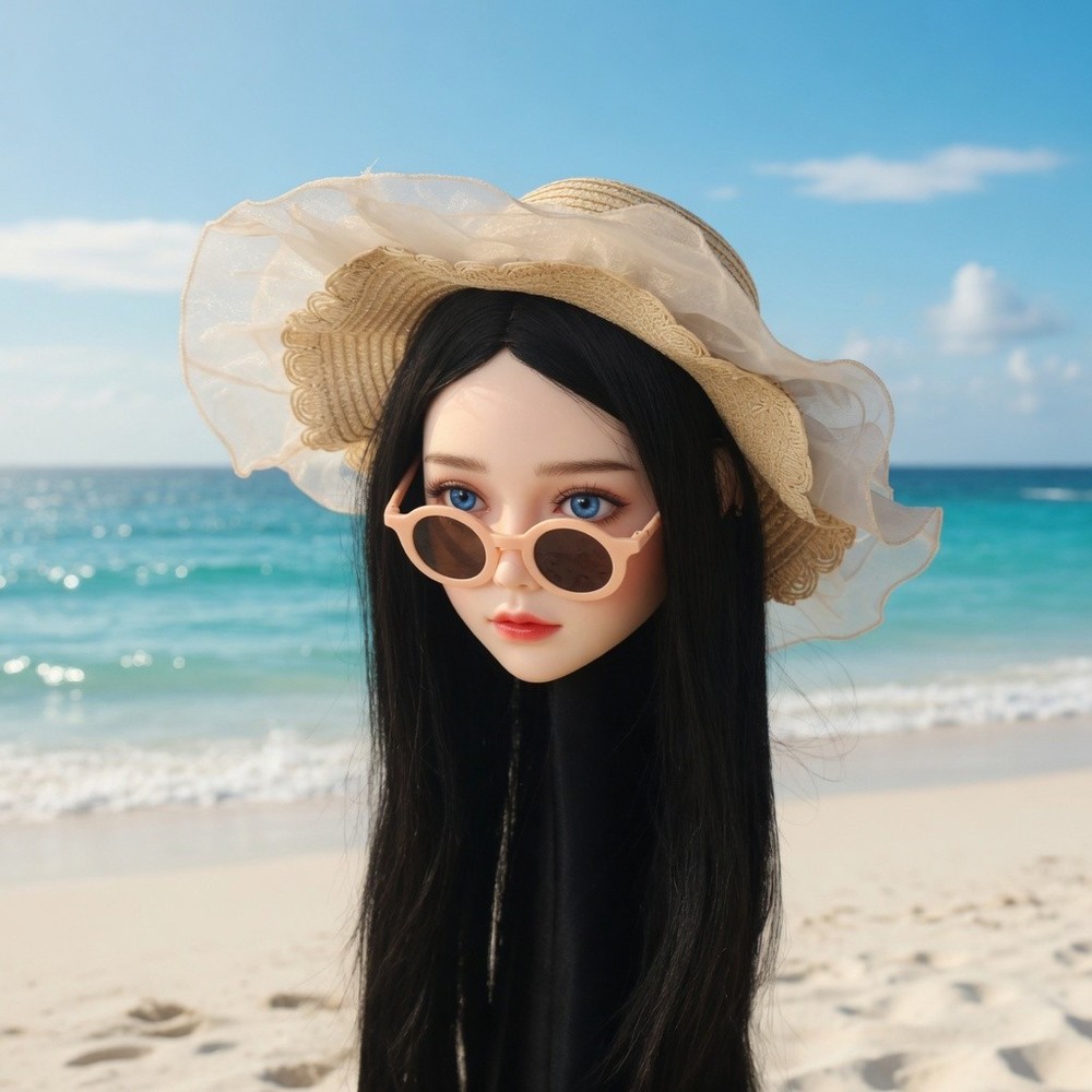 Professional Makeup Training Mannequin Head Realistic Skin Exquisite Design