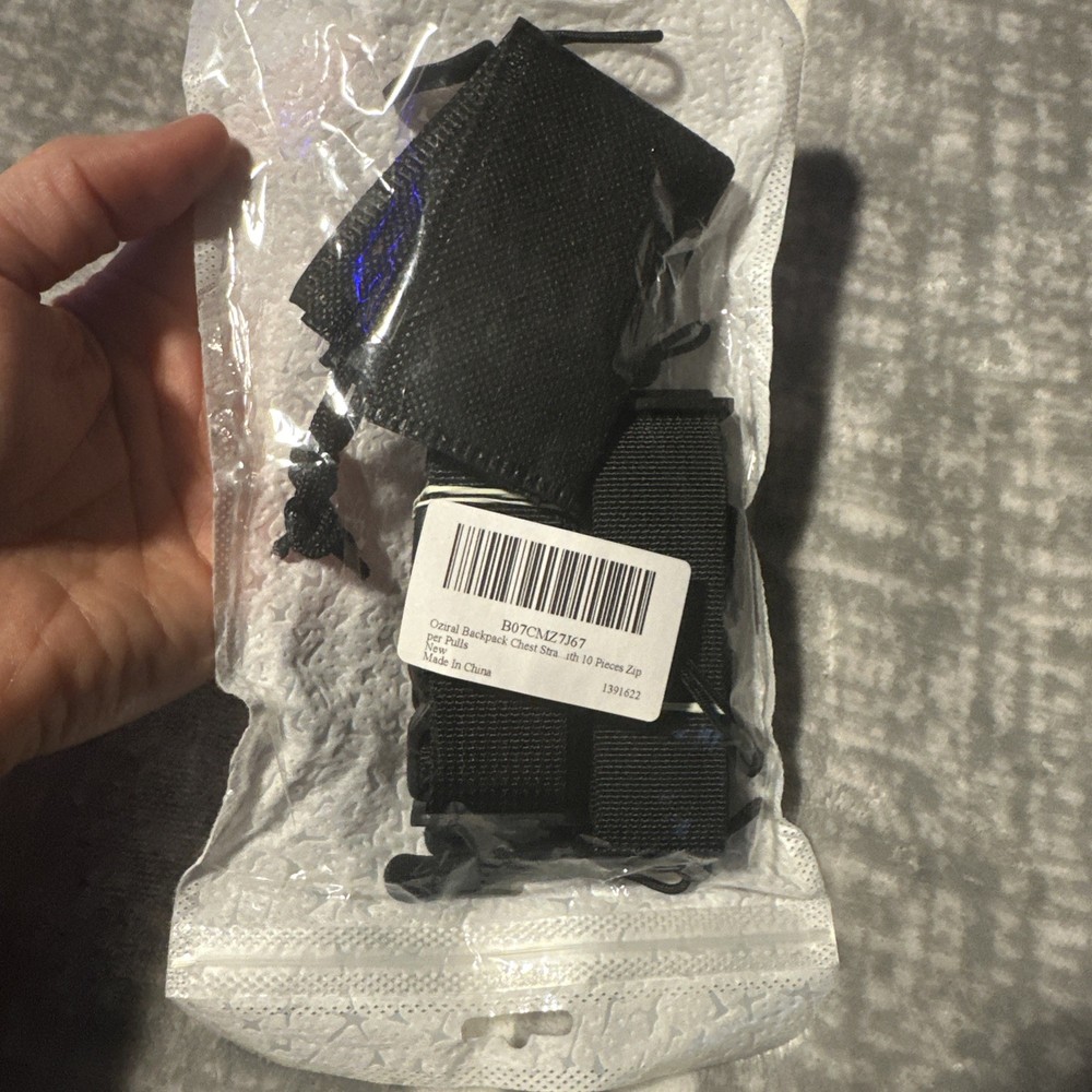 2PC Adjustable Nylon Webbing Sternum Strap Backpack Chest Harness  Zipper Pulls