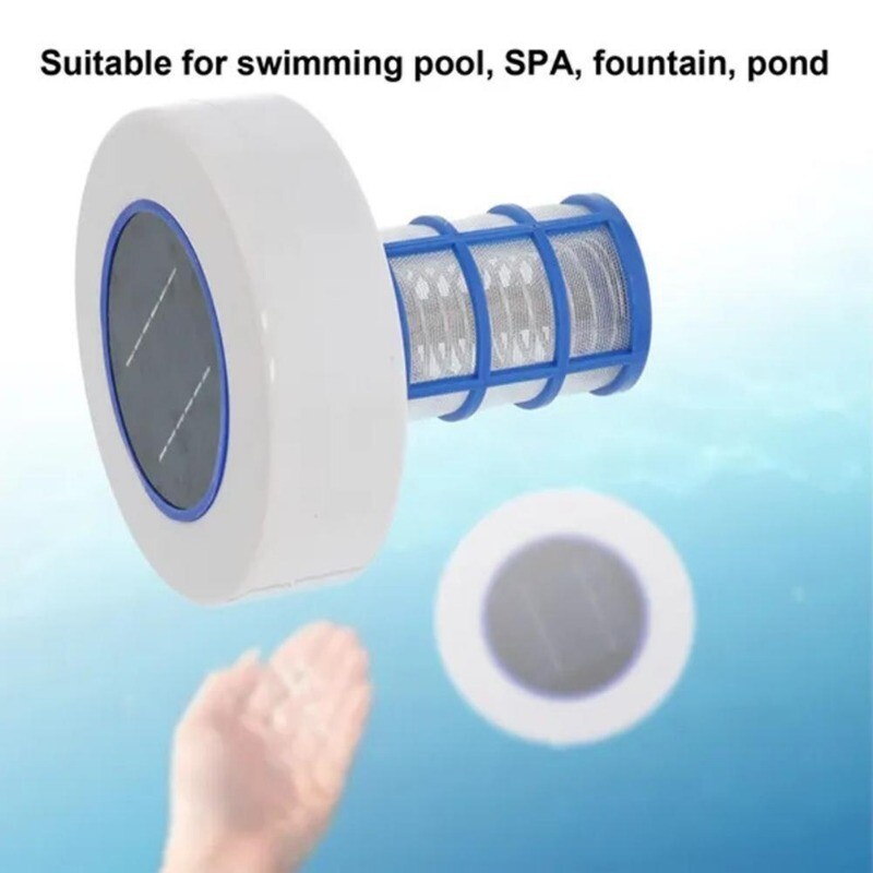 Solar powered copper-ion Pool Ionizer w/ LED Self-cleaning Anode FAST