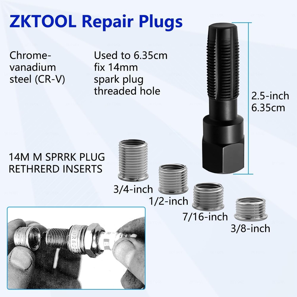 14mm Spark Plug Rethreader Kit Cylinder Head Repair