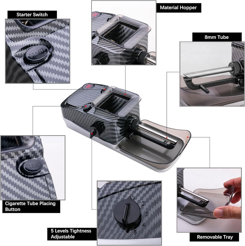 Electric Cones Rolling Machine, Automatic Cigarette Rolling Machine, Pre Roll...