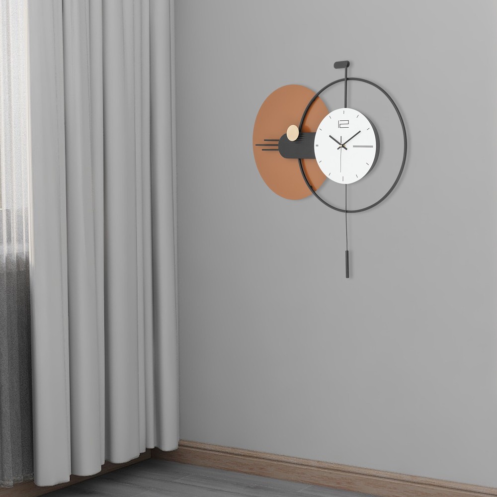 Modern Wall Clock, Wall Clock with Pendulum, Large Modern Wall Clock