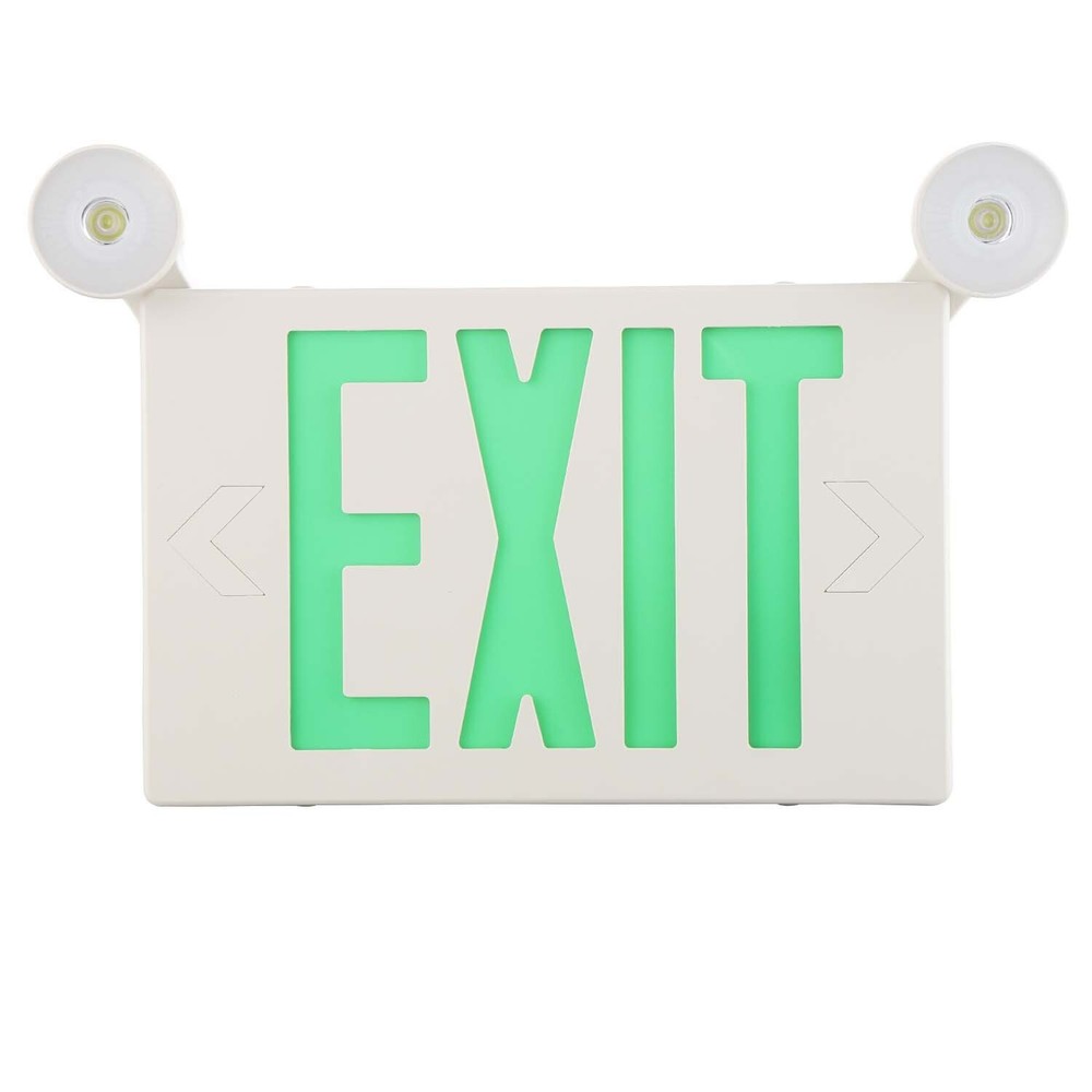 UL Listed-Spectsun 8 Pack Green LED Exit Sign & Emergency Lights Exit Sign Light
