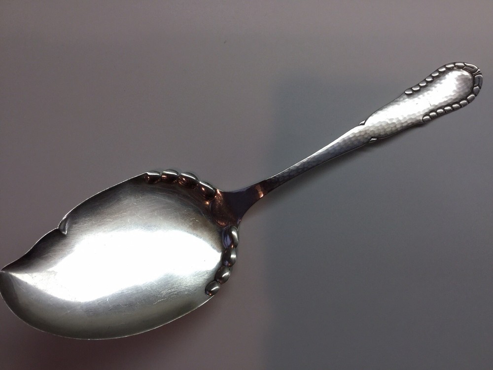 Hand Hammered Sterling Silver Arts & Crafts Danish Pie Or Cake Server CFH Mark