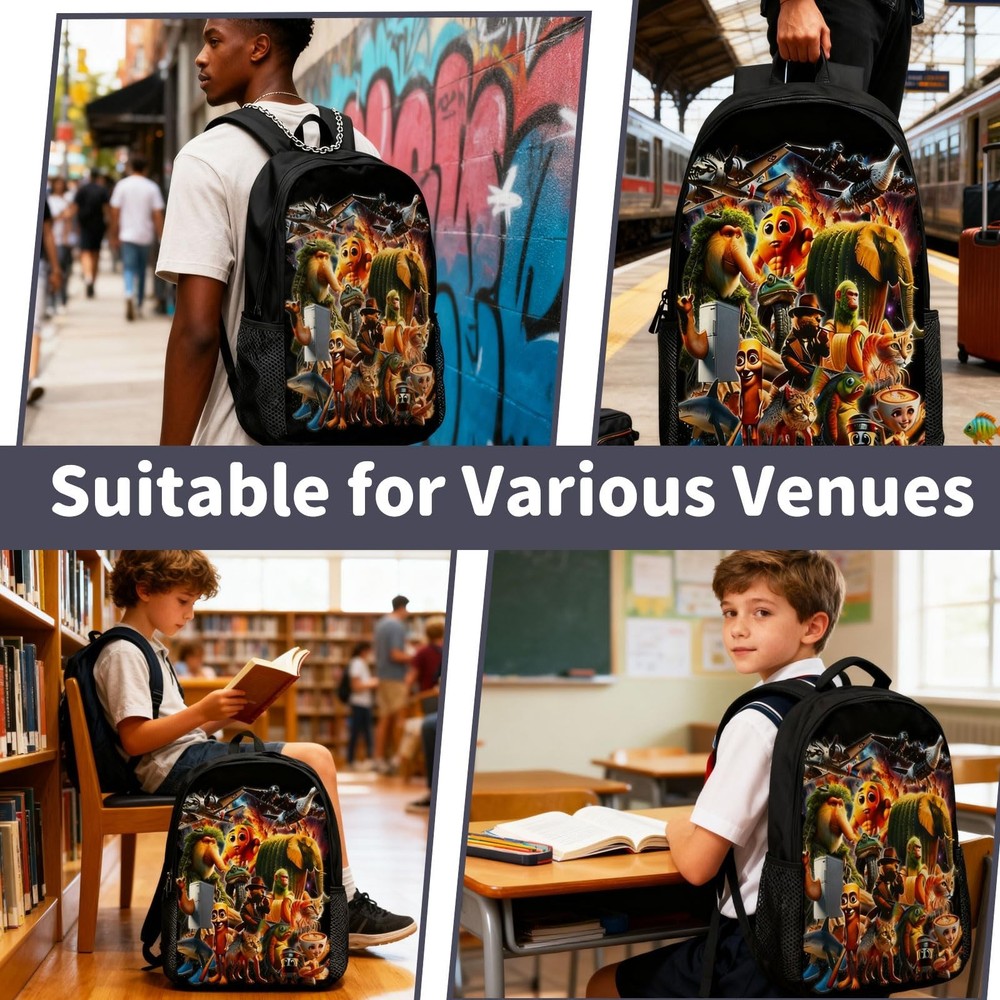 Merch Casual Backpack – Large Waterproof Lightweight Daypack