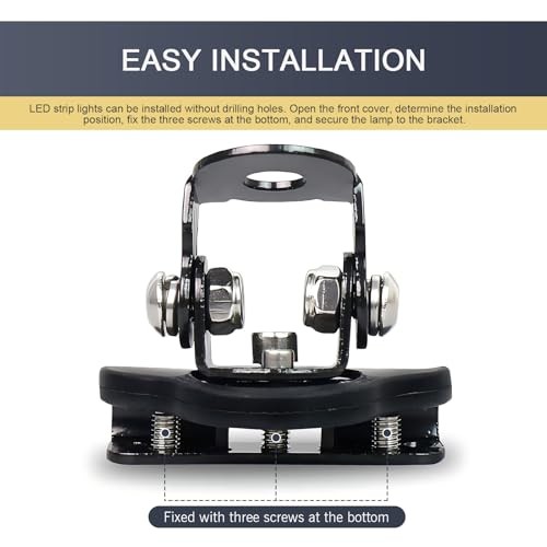 2 PCS LED Light Bar Mounting Bracket – Safety Cushioning Metal Structure