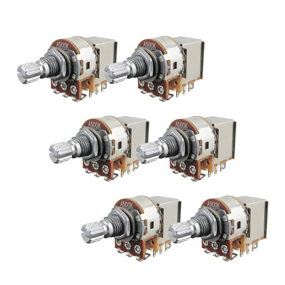 Six short-axis guitar push-pull potentiometers, 500K / 250K.
