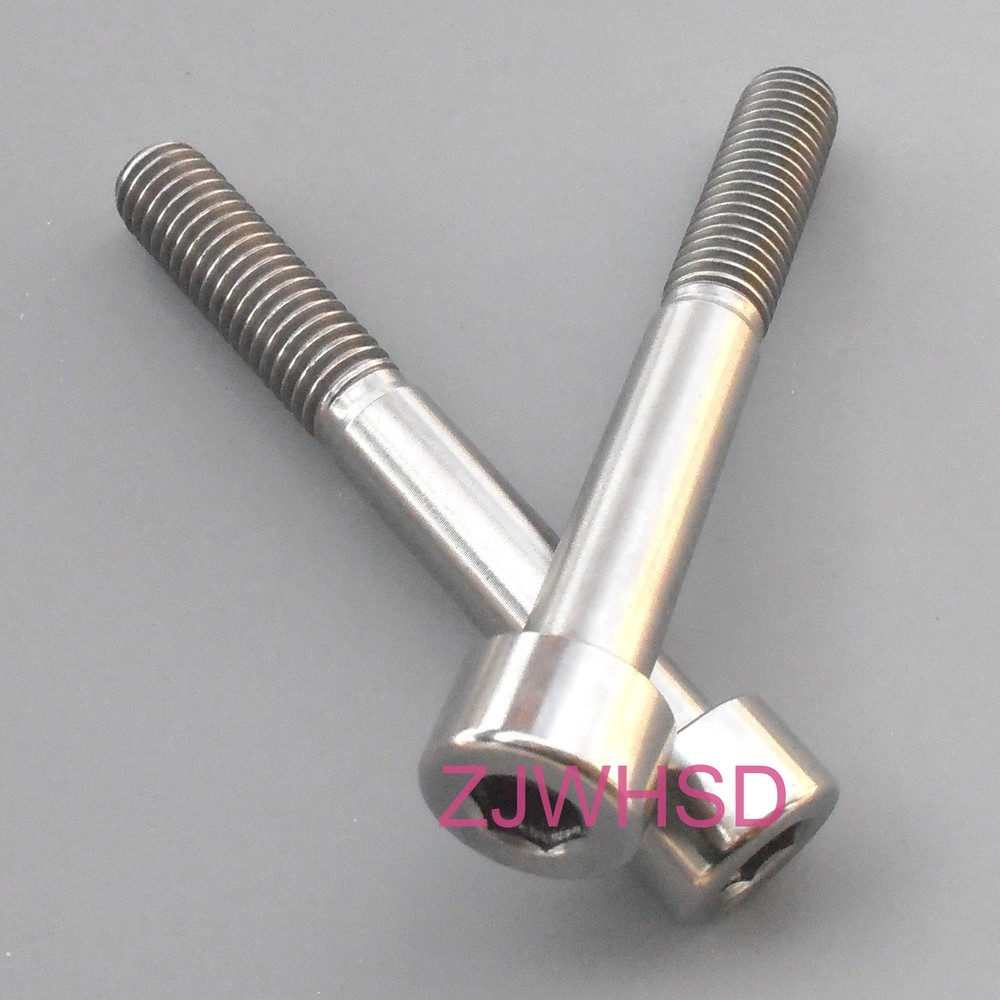 2pcs M8 x 60 Ti Titanium Screw Bolt Allen hex Socket Cap head / Aerospace Grade