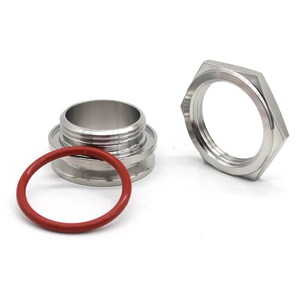 SS304 Stainless Steel Weldless Bulkhead 1.5"/2" Tri Clamp Kettle Bulkhead