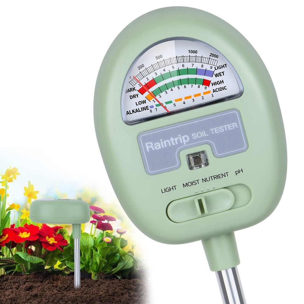 Comprehensive Soil Testing Kit - Moisture, pH, Light & Nutrients Included