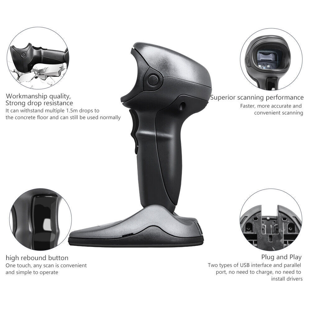 Symbol DS9808-SR00007NNWR Laser 1D Barcode Scanner Reader Handheld Wired USB