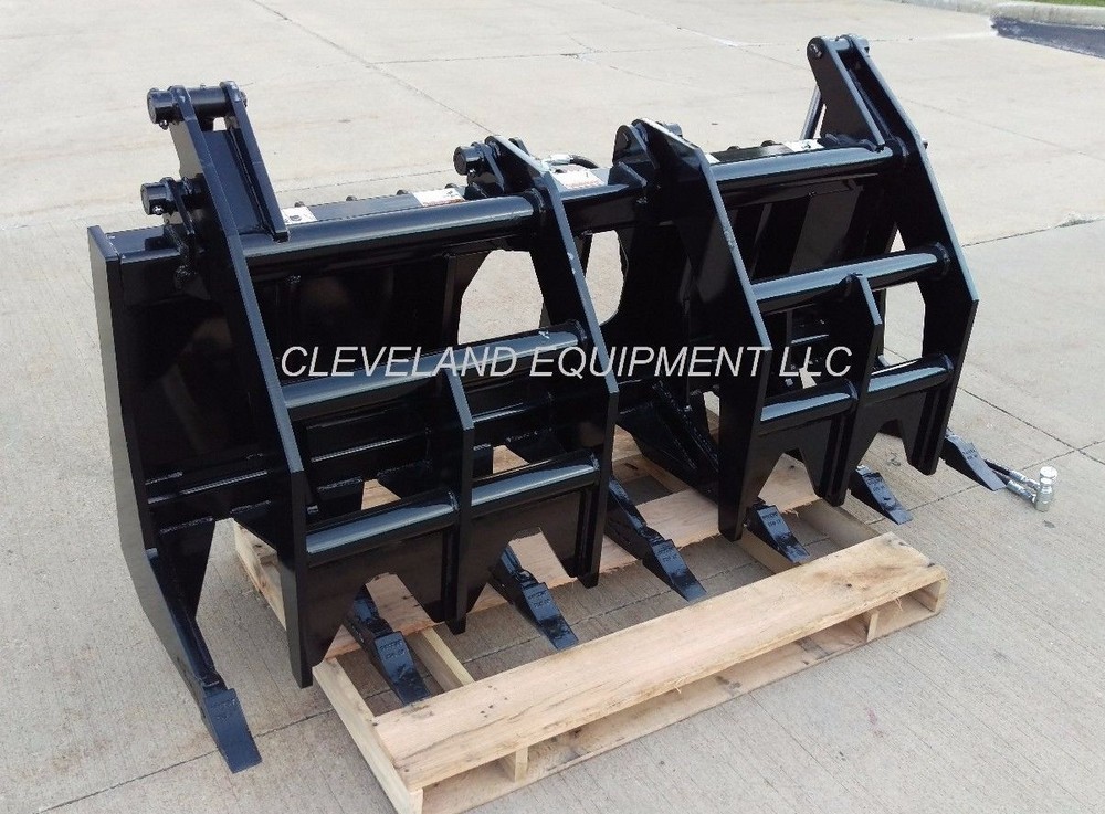NEW 72" SEVERE-DUTY VERTICAL ROOT GRAPPLE RAKE ATTACHMENT for Skid-Steer Loader