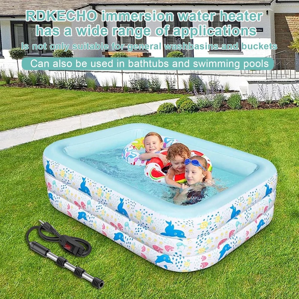 2000W Immersion Bucket Heater, Bathtub Heater, Heat 5 Gallons of Water in Min...