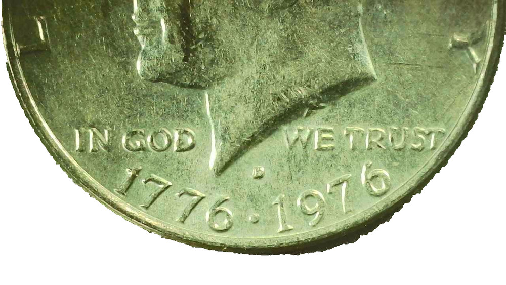 1976D Kennedy Half Dollar Error - Filled Mint Mark "D" - #244