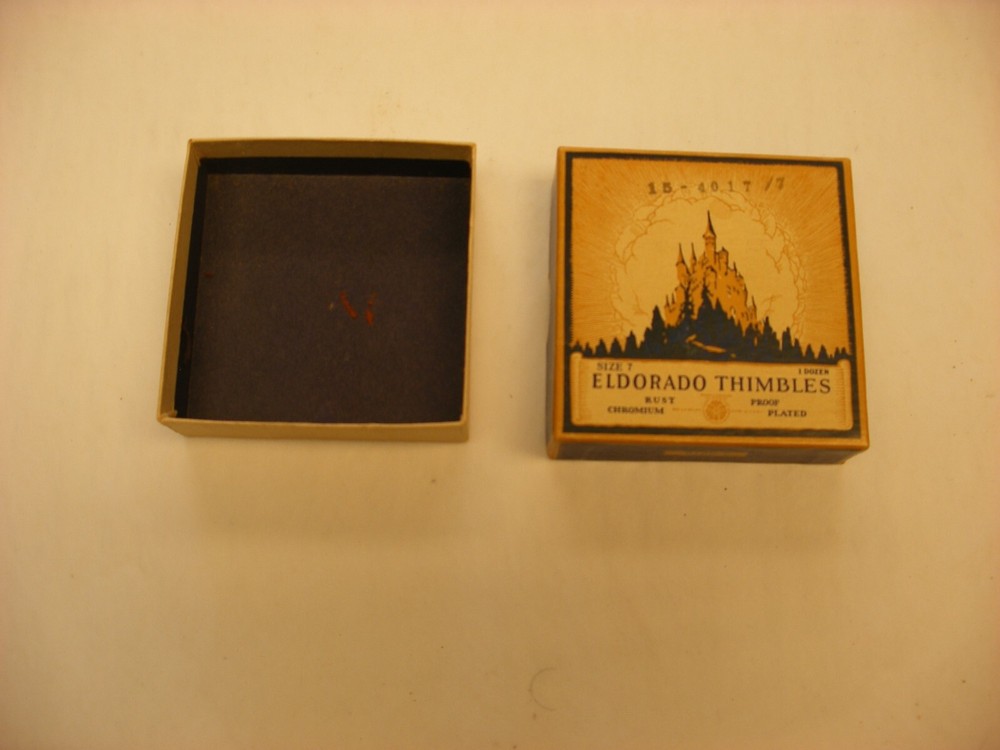 Vintage Sewing Notions - Eldorado Thimble Box No. 7 Empty