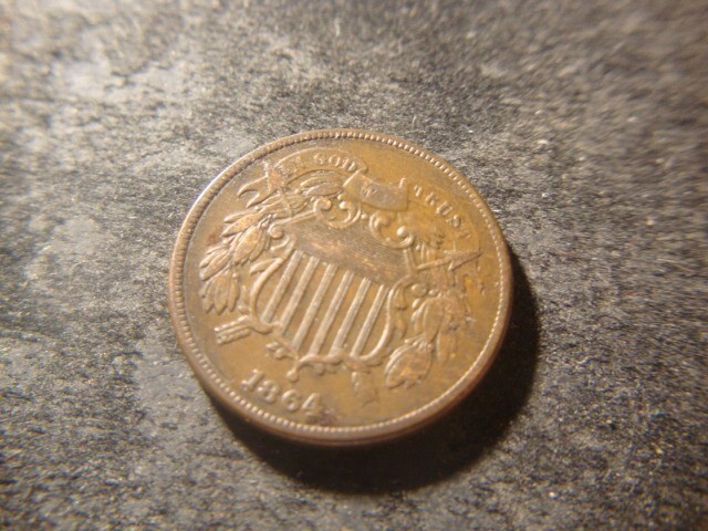 1864 VF XF Solid Dated Solid Two Cents 2 Cents Piece Price PER COIN HZX