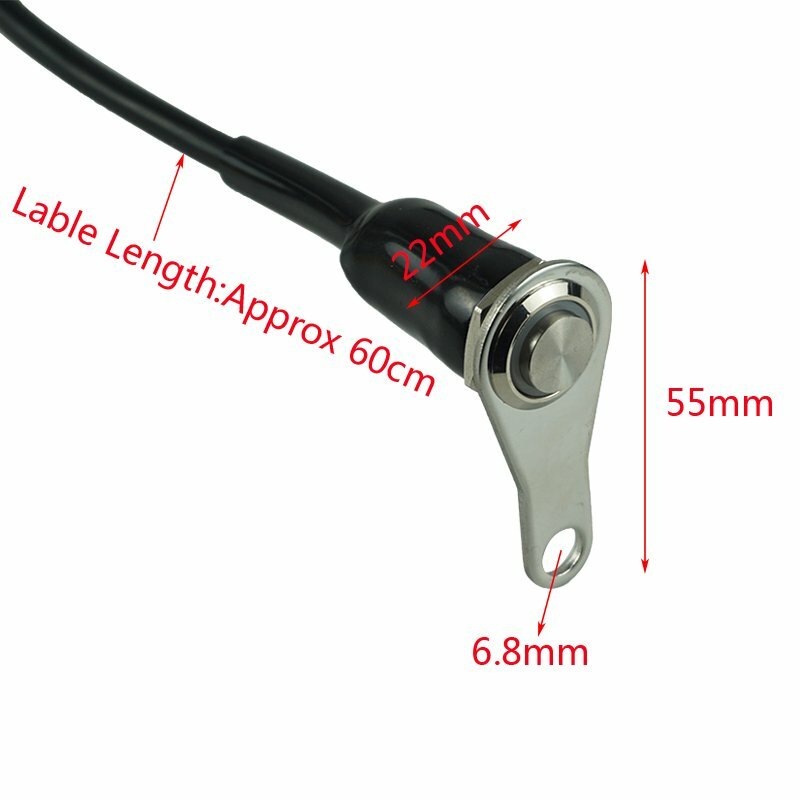 Stainless steel motorcycle horn switch handlebar installation waterproof button