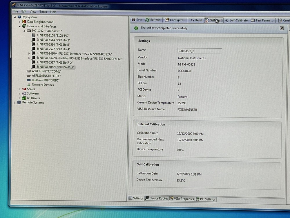 National Instruments PXI-6052E Multiplexer/ Matrix Board