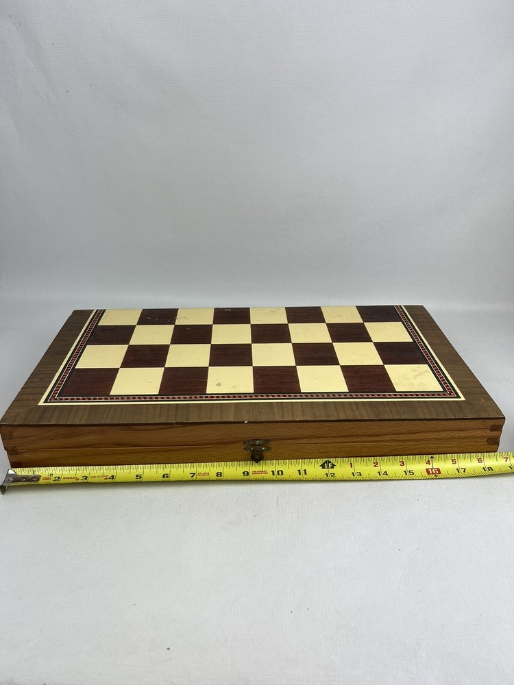 Wooden Chess/ Checkers And Backgammon Board