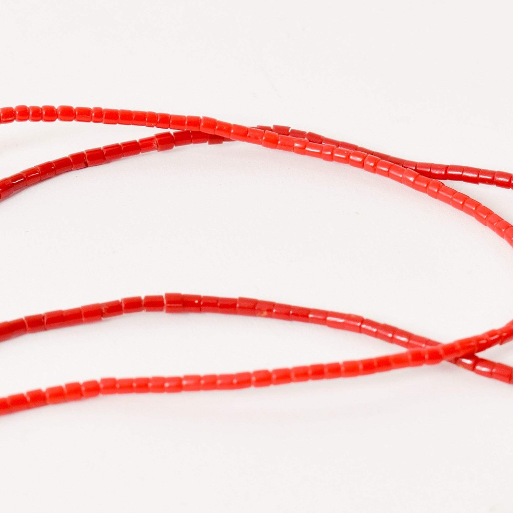 Flat Ended Red Trade Beads