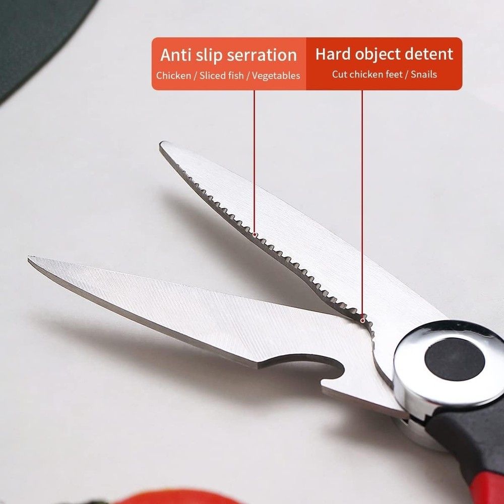 Versatile Heavy Duty Kitchen Shears - Sharp Stainless Steel Cooking Scissors