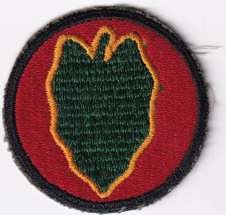 24th Infantry Division patch real WWII make unissued