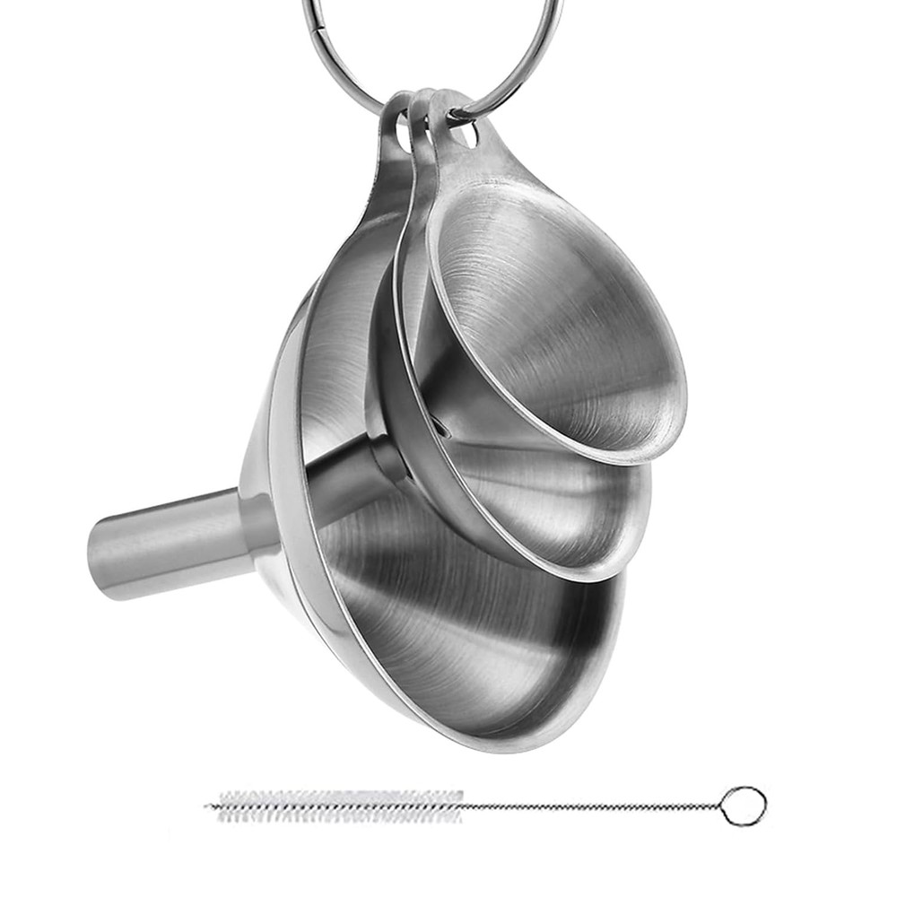 Stainless Steel Kitchen Funnel Set 3 Piece