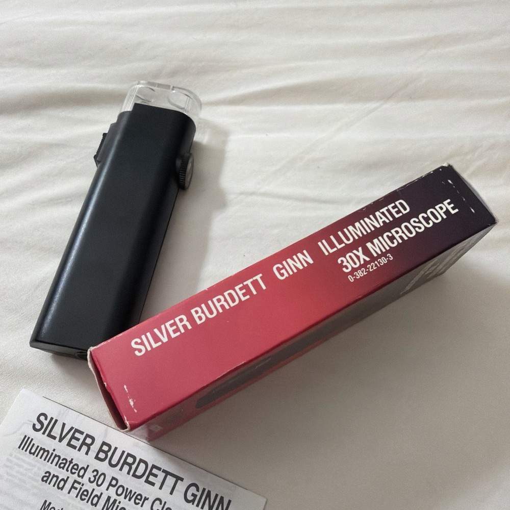 New Silver Burdett Ginn Illuminated 30X Microscope Silver Burdett Ginn