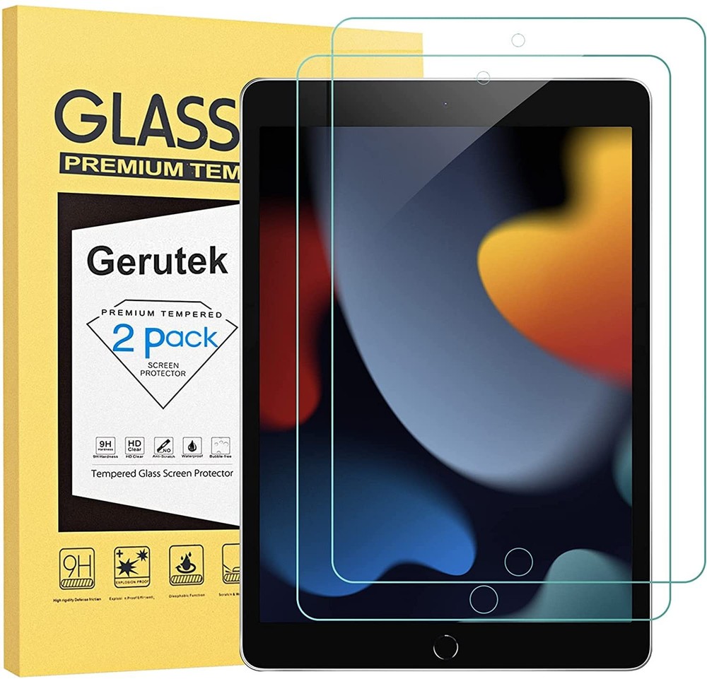 Gerutek 2-Pack Screen Protector for iPad 9/8/7 10.2 inch, Transparent