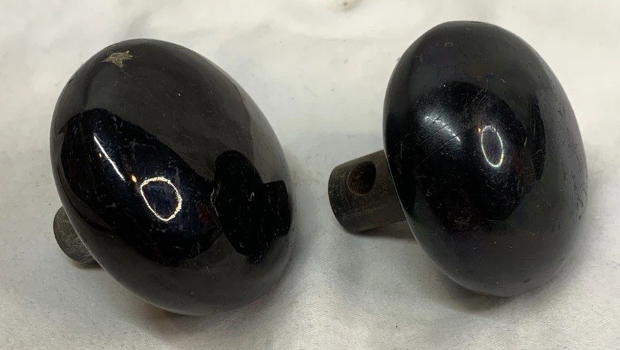 Two Antique Mortise Lock Door Knobs Original Replacement Knobs With Spindle