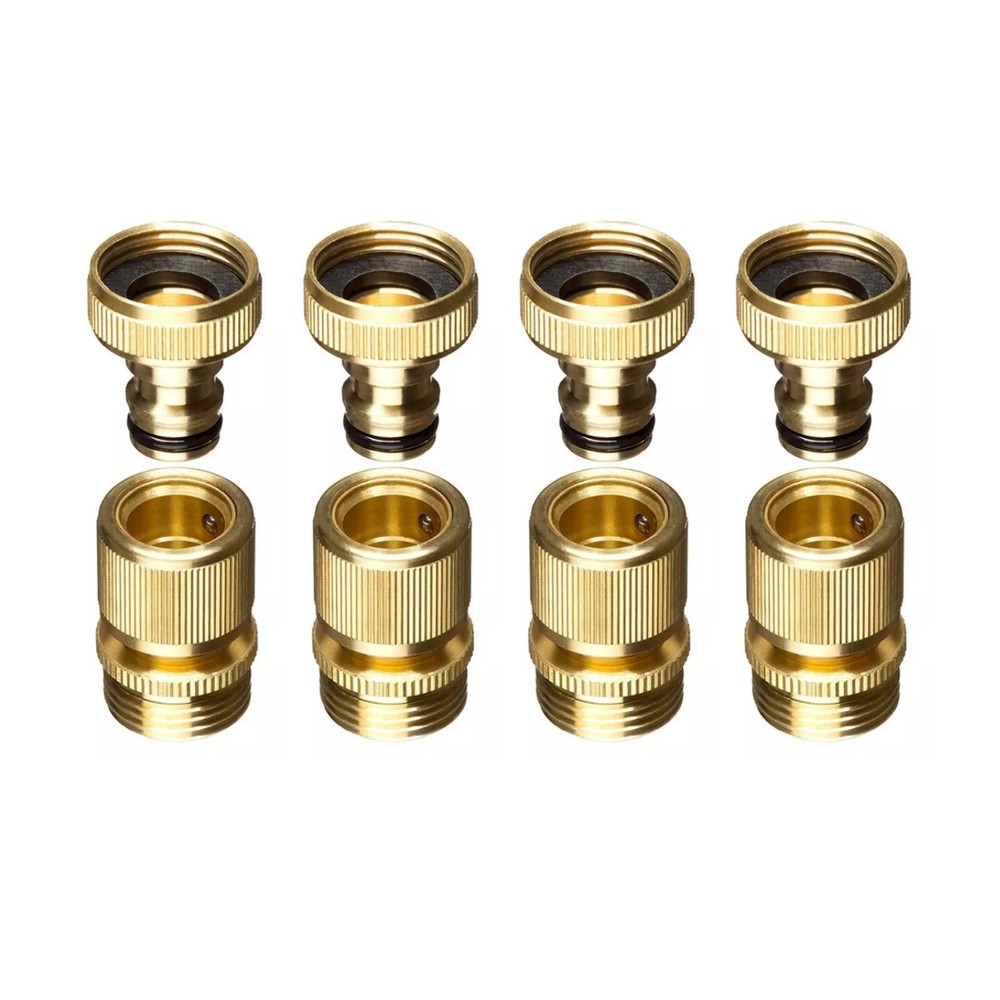 4 Pair Quick Connector About 25mm 3/4" GHT Thread Hose AdapterAssembly
