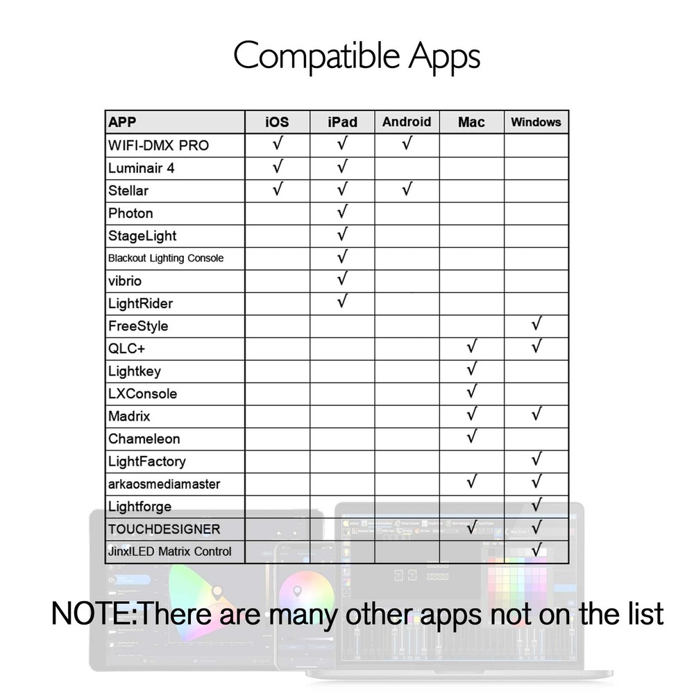 2.4G Wireless DMX Controller,Compact Transceiver with Wi-Fi/Bluetooth Connect...