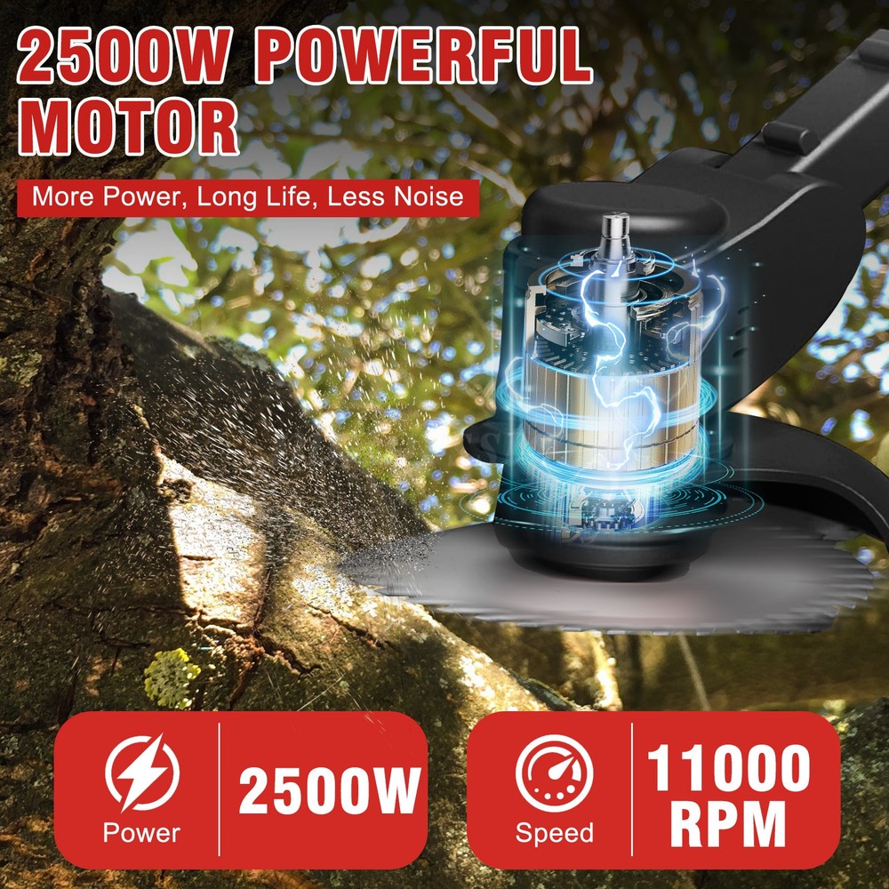 Cordless String Trimmer, Edger Weed Whacker Grass Eater Lawn Cutter w/2*2000mAh