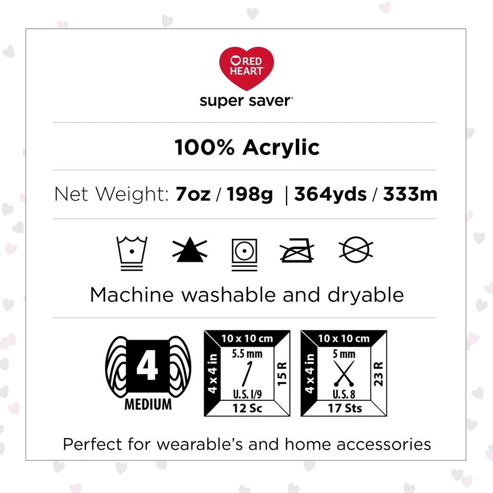 Red Heart Super Saver Yarn 3 Pack White