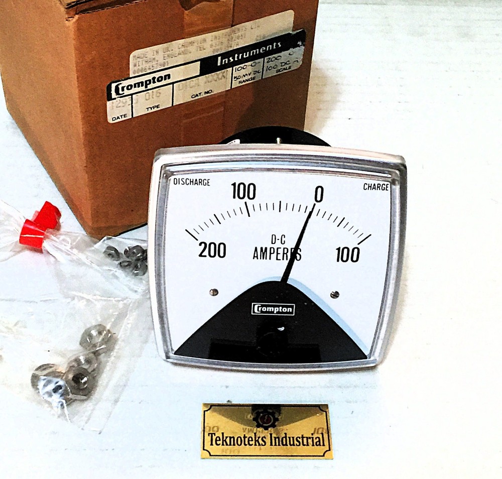 CROMPTON 01CA XXXX AMMETER 200-0-100 DC AMP