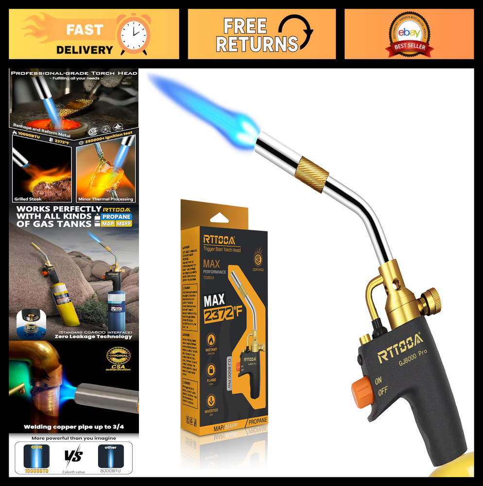 High Intensity Propane Torch Head Kit - Trigger Start, Pencil Flame, CSA Certifi