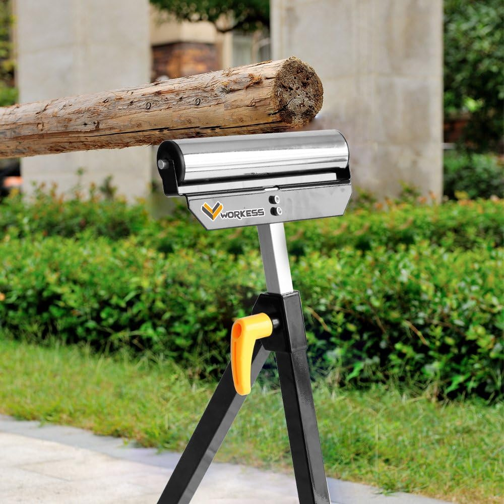 Roller Miter Saw Support Stand 2 Pc Pack Folding Tool Table Workbench Adjustable