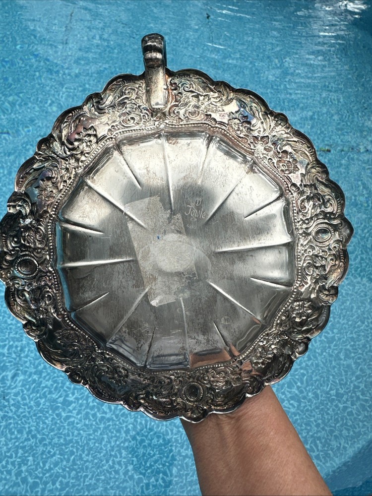 Towle Silversmiths Silver Plate Old Master Pattern Candle Chamberstick Ornate
