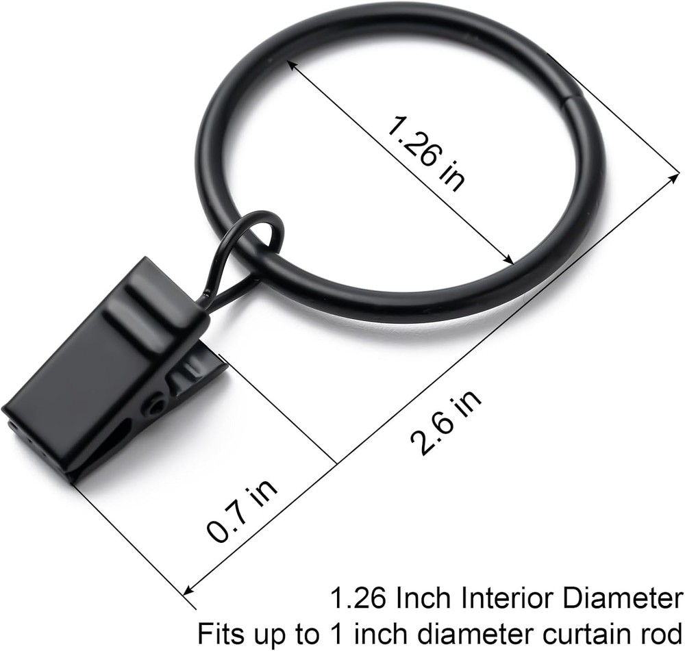 Curtain Rings with Clips for Drapes